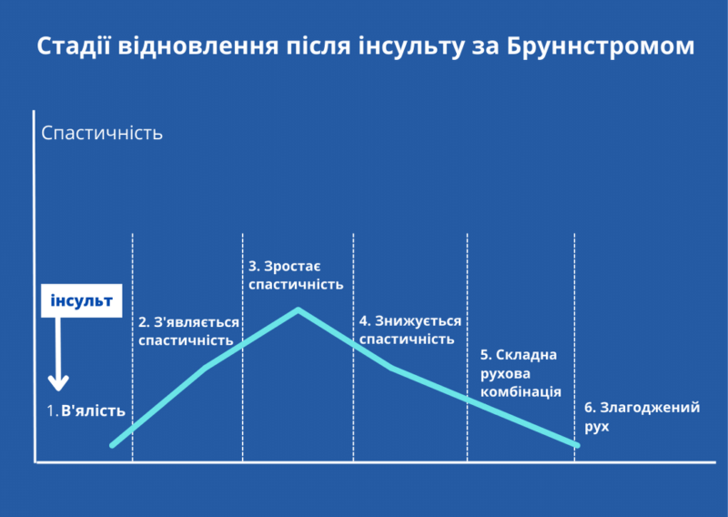 Стадії відновлення після інсульту за Бруннстромом